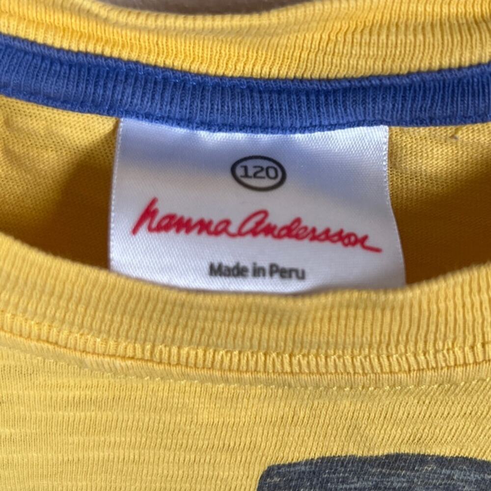 Hanna Anderson 120 Race Car Yellow T-shirt Painted - Picture 3 of 6